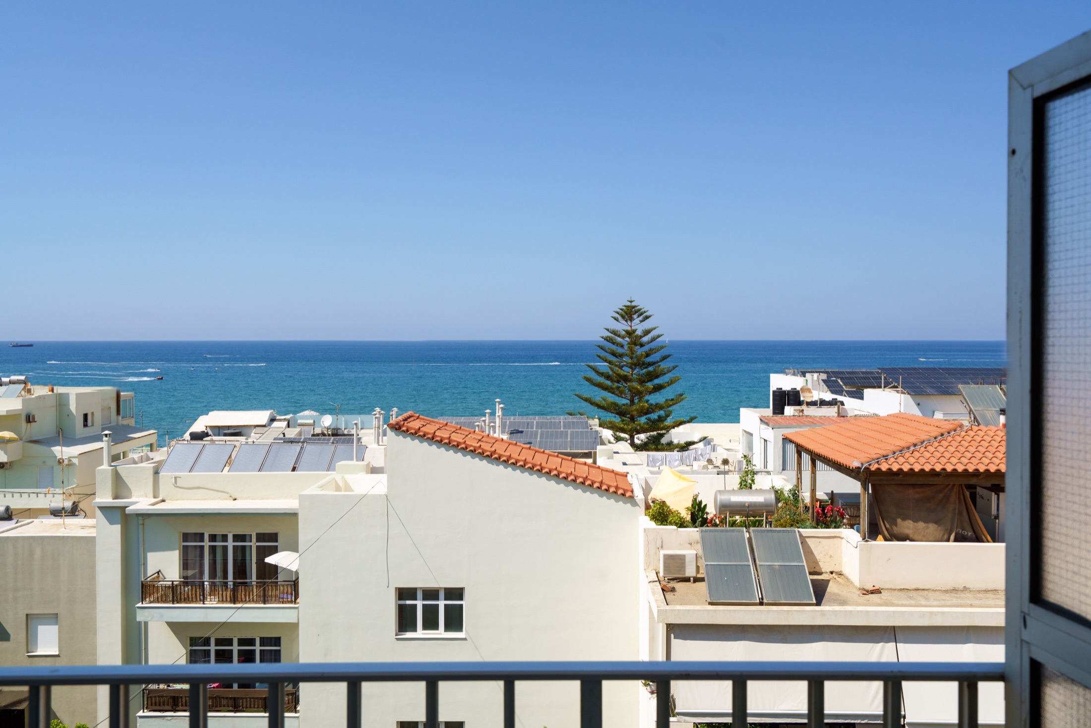 Blue Cretan Sea seen from Costa Apartment